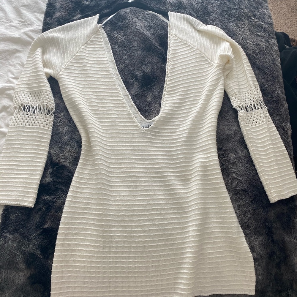 White knit Sabo Skirt Dress